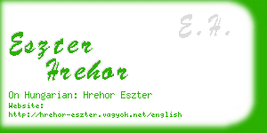 eszter hrehor business card